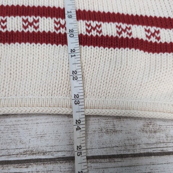 Vintage Eddie Bauer Fair Isle Knit Mockneck Sweater Women Petite Medium - Picture 5 of 6